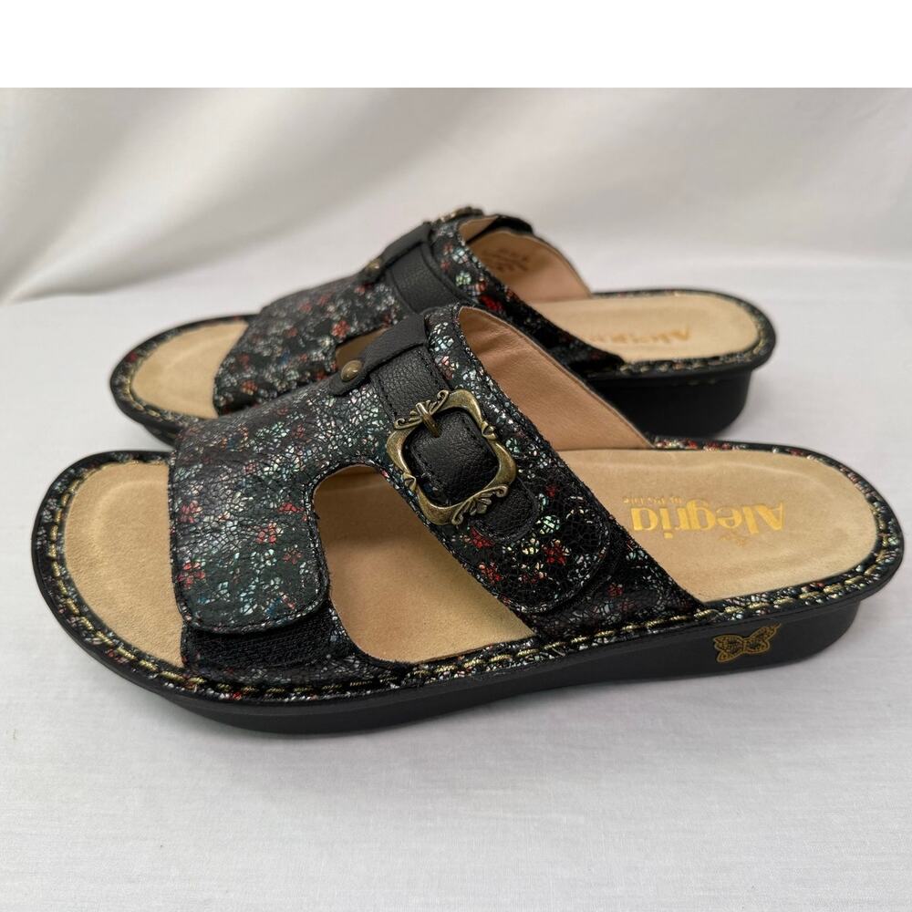 Alegria Kasha Posh Sandal, Black Floral Mosaic, Size EU 41/10.5 US - NEW! - Picture 2 of 6